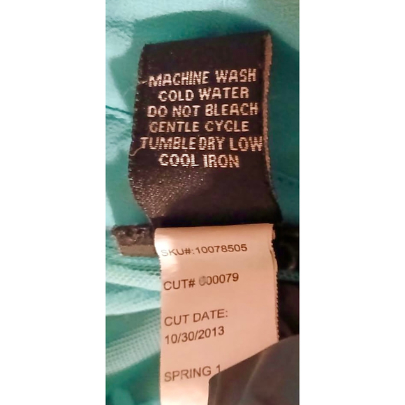 Torrid Women's 3X Sleeveless Mesh Yoke Button-Up Blouse Aqua Blue (JC254) - Picture 4 of 6